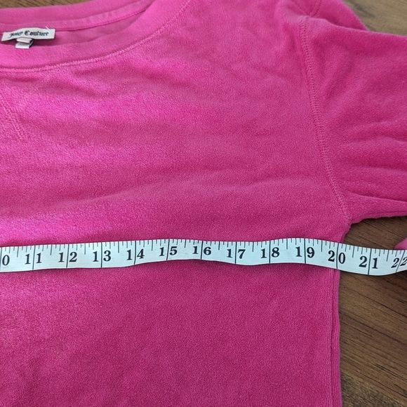 Hot Pink Y2K velour Juicy sweater M - Picture 7 of 9